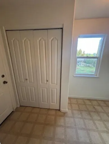 an empty room with a window