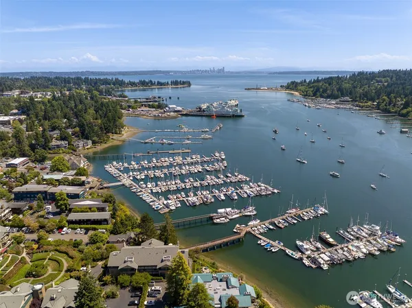 an aerial view of a city