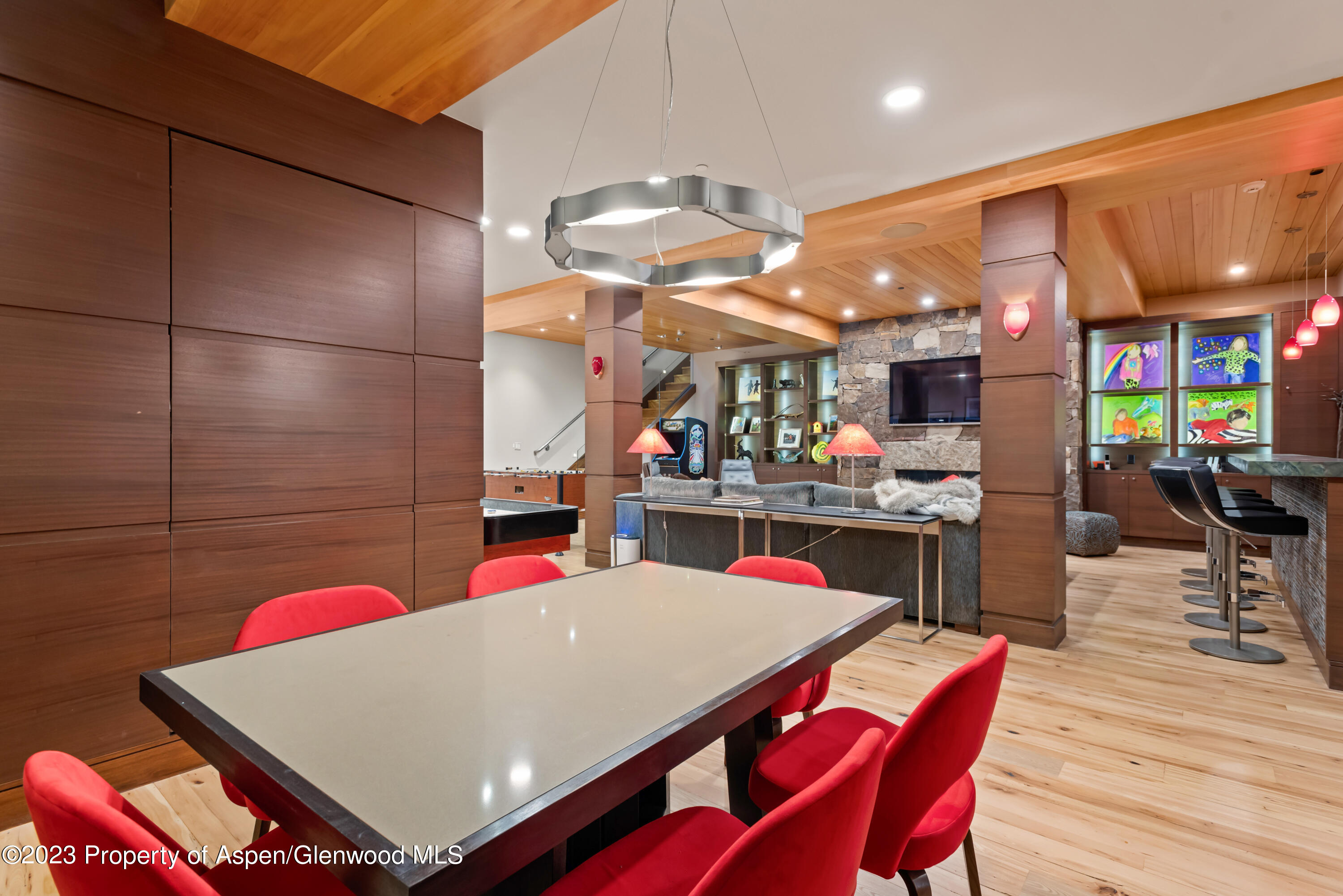 970 Powder Lane Aspen, CO 81611 - Photo 52 of 68 a view of a dining room with furniture