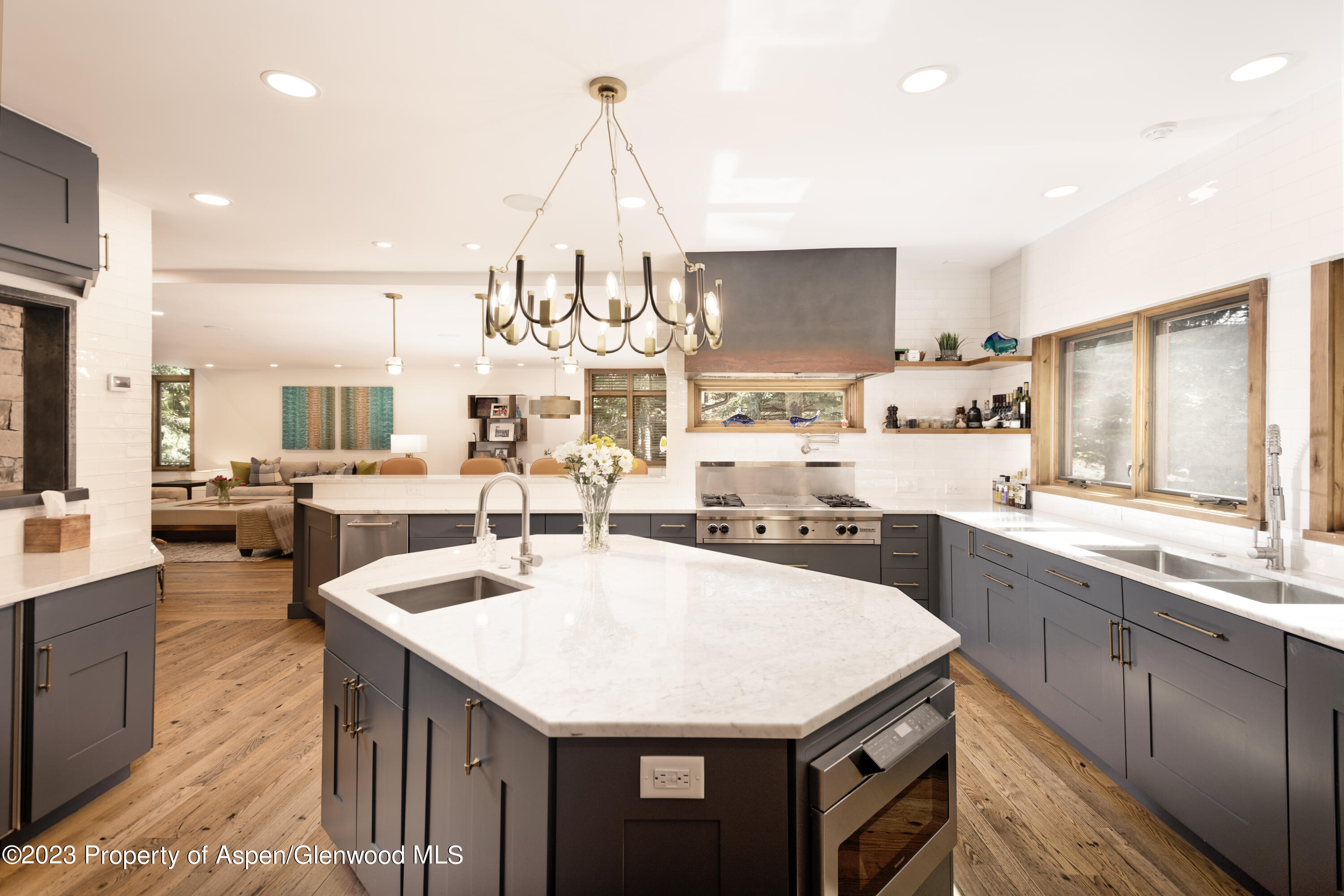 970 Powder Lane Aspen, CO 81611 - Photo 9 of 68 a large kitchen with lots of counter space and windows