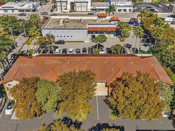 an aerial view of multiple house