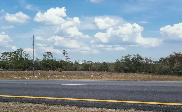 a view of a yard and car parked on the road