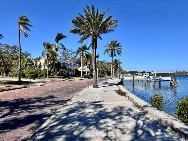 a view of ocean with a terrace