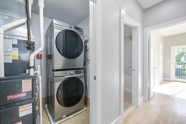 a view of wooden door