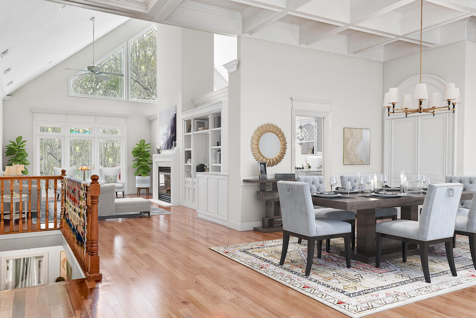 12 Shadowbrook Circle Augusta, GA 30909 - Photo 71 of 75 Virtual Staging - Entry way looking into the dining space and living room