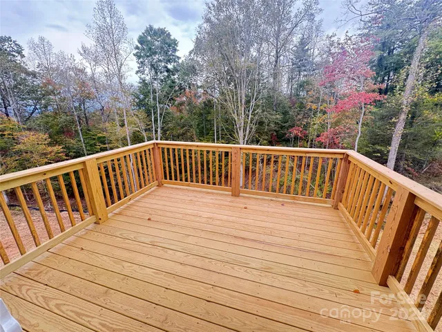 a view of wooden deck