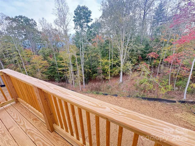 a view of a wooden bridge