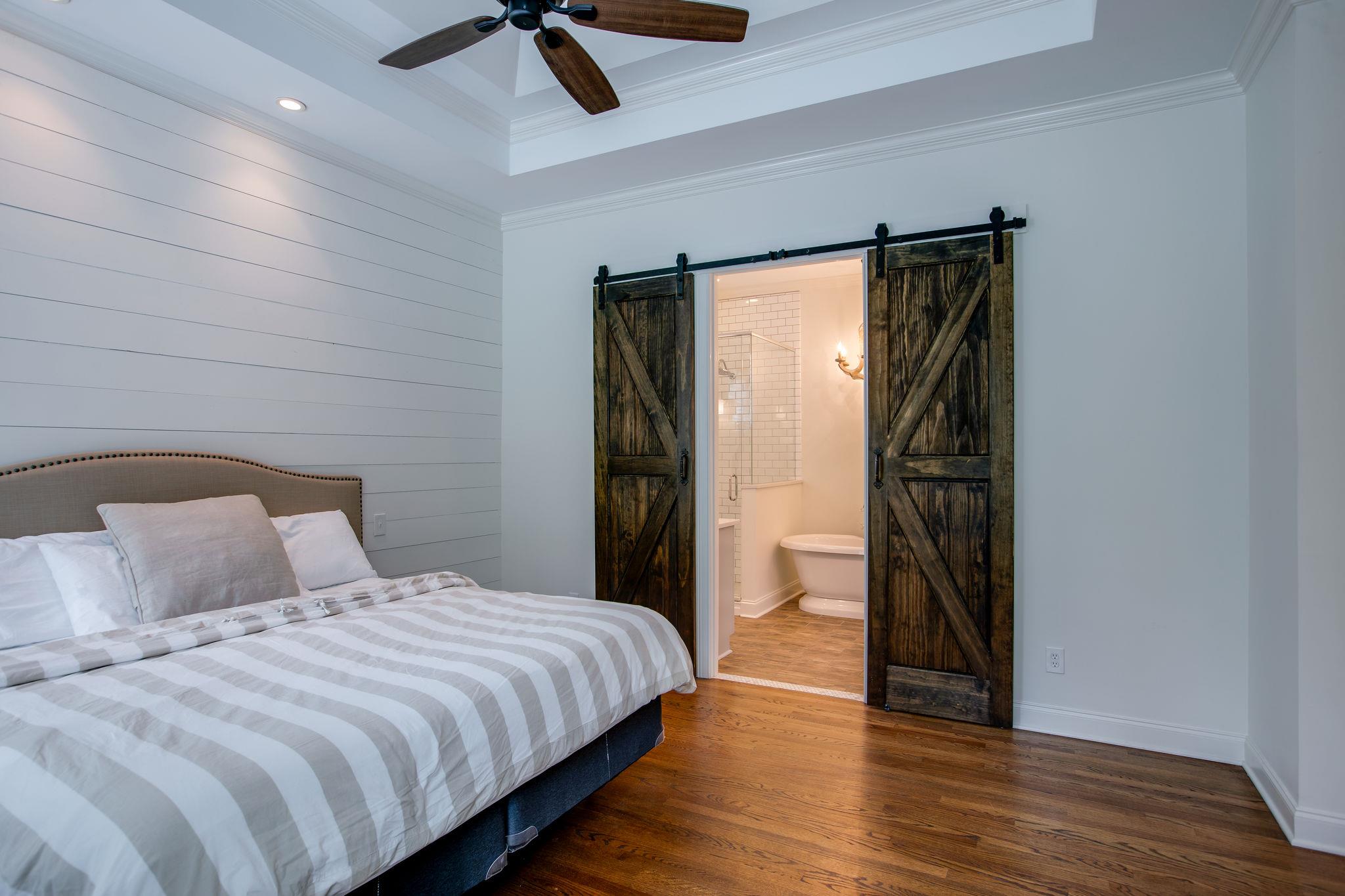 161 Grigsby Road Franklin, TN 37064 - Photo 14 of 30 master bedroom with heated floors and barn doors