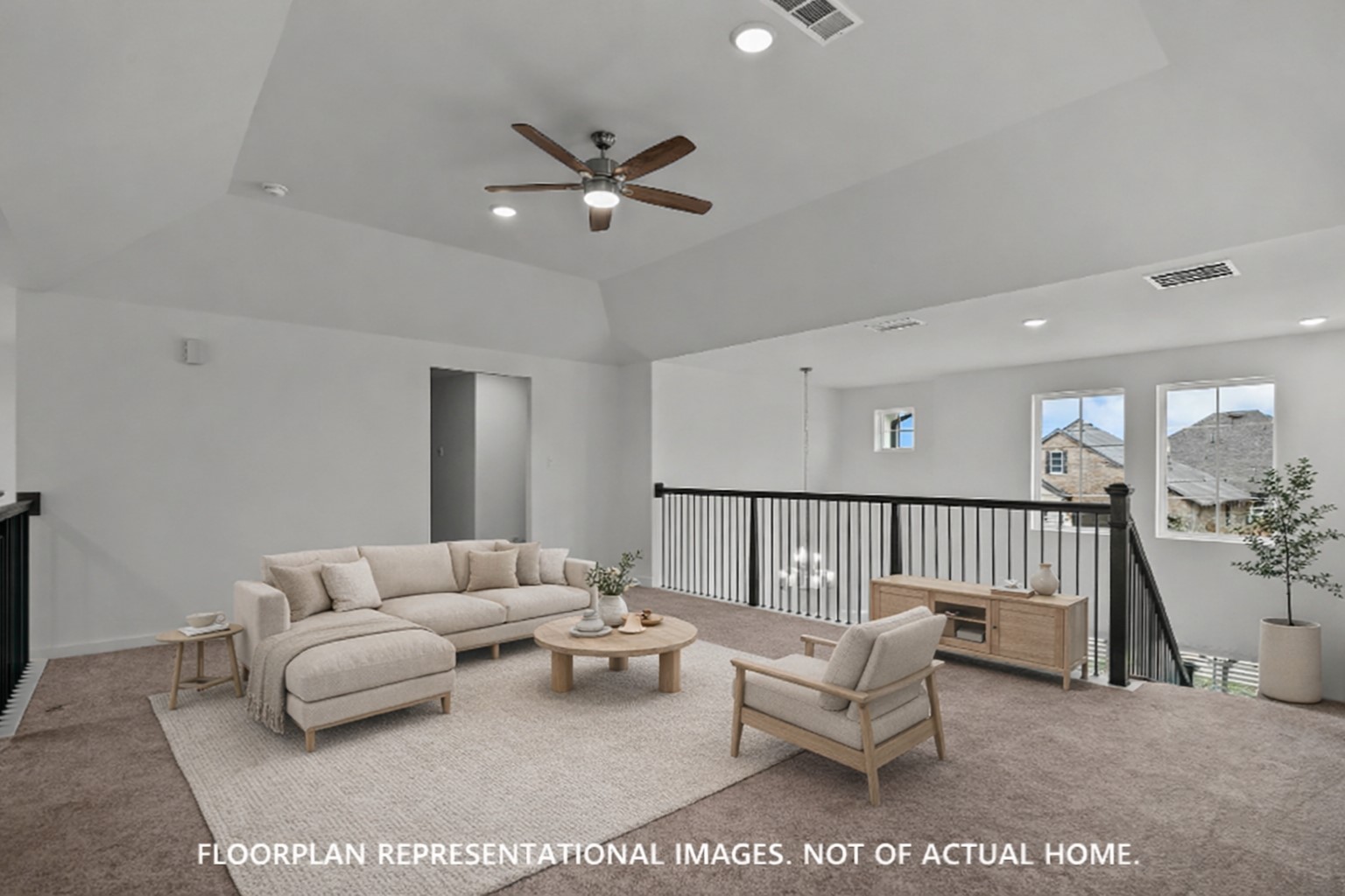 443 6th Street Magnolia, TX 77355 - Photo 11 of 19 a living room with furniture and a chandelier