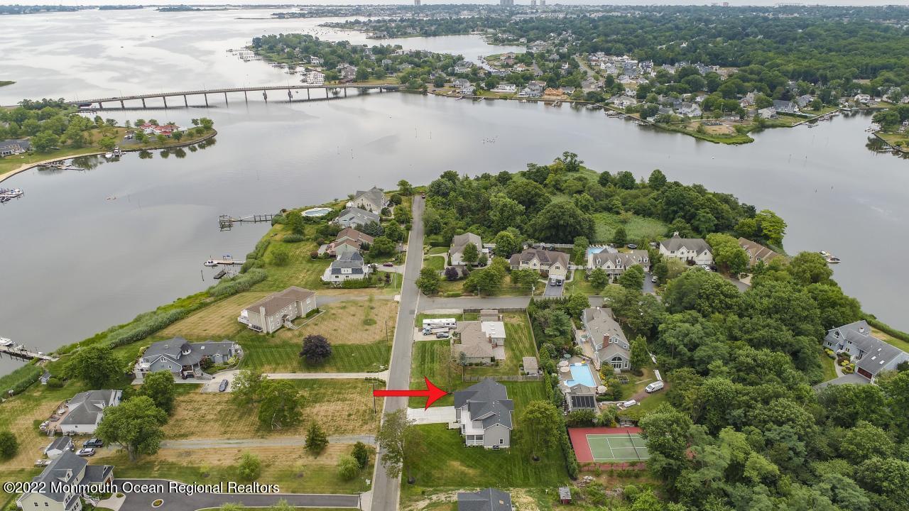 108 Horseneck Point Road Oceanport, NJ 07757 - Photo 2 of 37 an aerial view of city and lake view