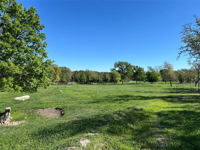 a view of a lush green space with sea