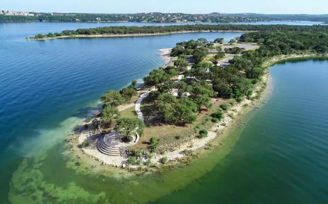 a view of a lake with a mountain view