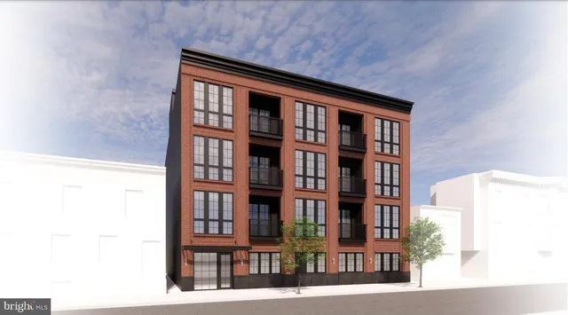 a front view of a building