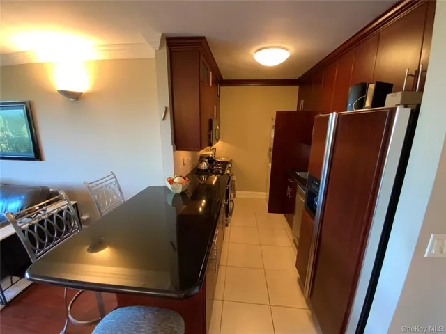 a view of a hallway with workspace