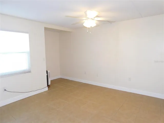 an empty room with a window