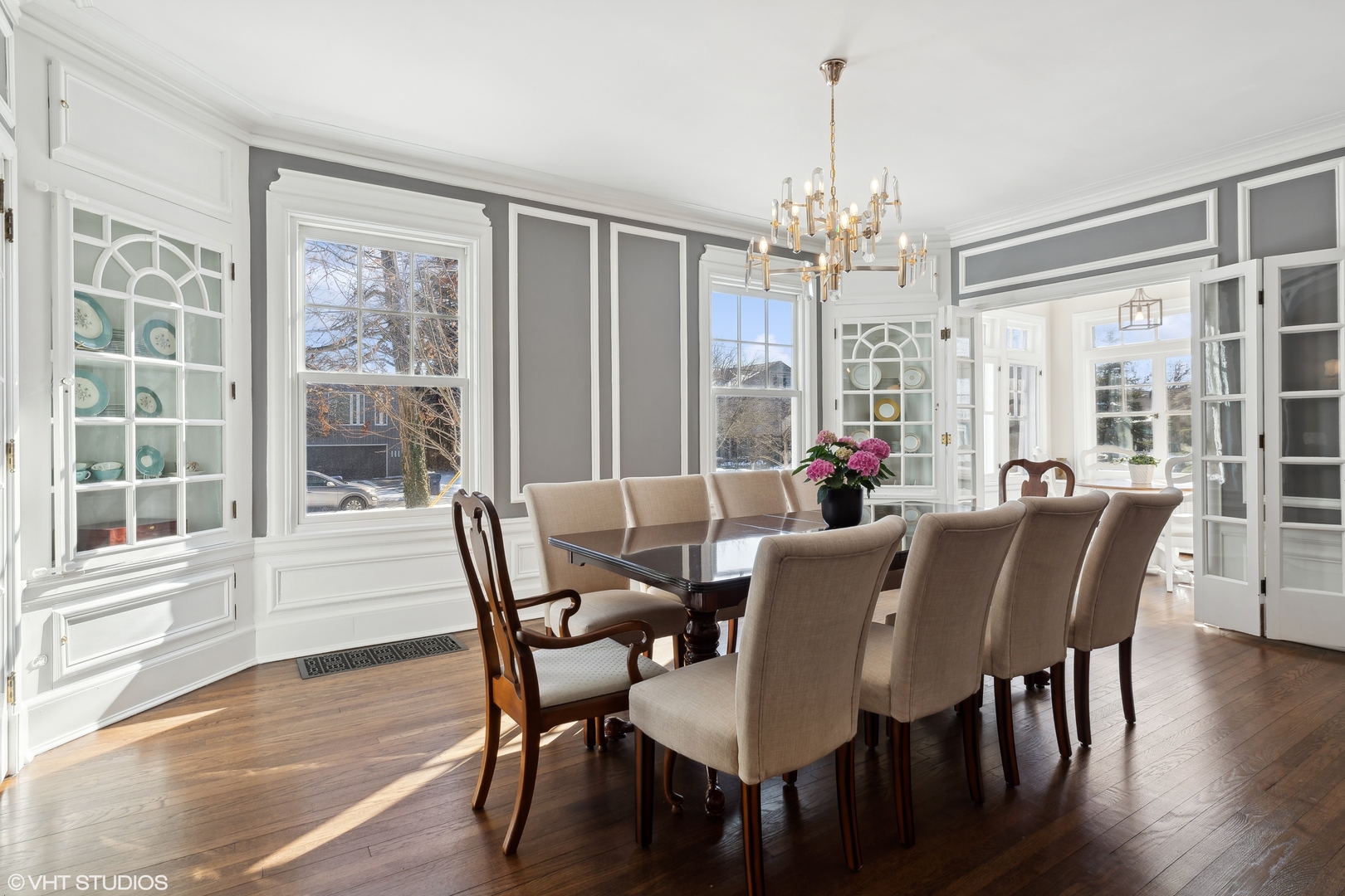 160 Sheridan Road Glencoe, IL 60093 - Photo 13 of 46 a view of a dining room with furniture window and outside view