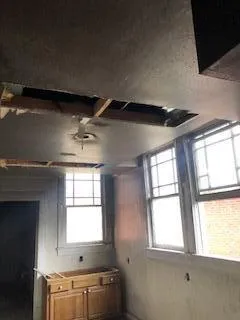 a view of a car in a room