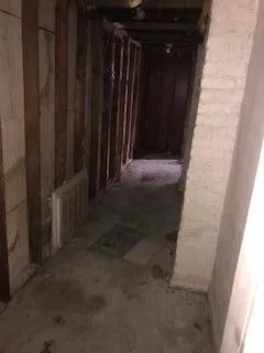 a view of a brick building