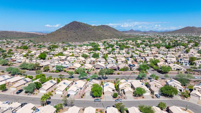 a view of city and mountain