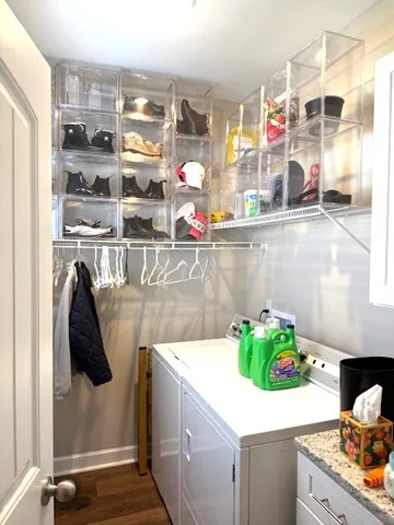 a kitchen with a refrigerator and a stove