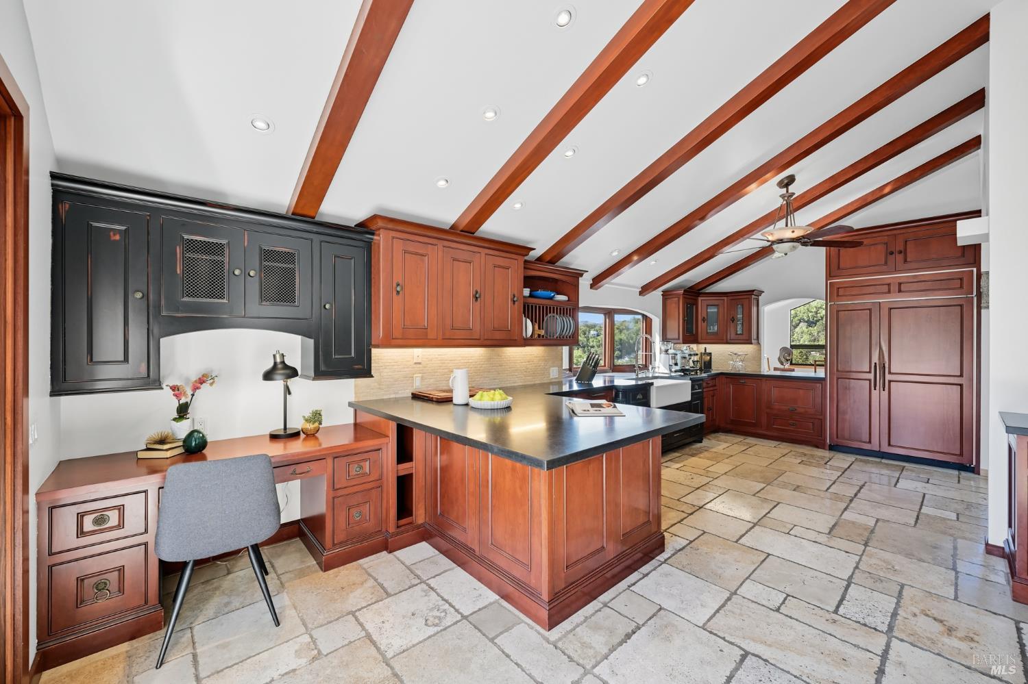 103 Holstein Road San Anselmo, CA 94960 - Photo 24 of 66 a kitchen with granite countertop a sink and cabinets