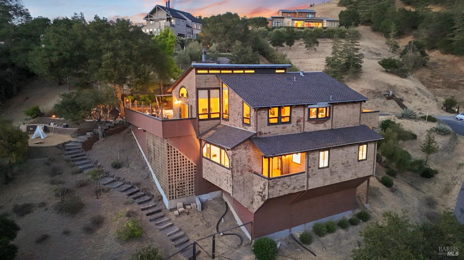 103 Holstein Road San Anselmo, CA 94960 - Photo 63 of 66 an aerial view of a house with a yard
