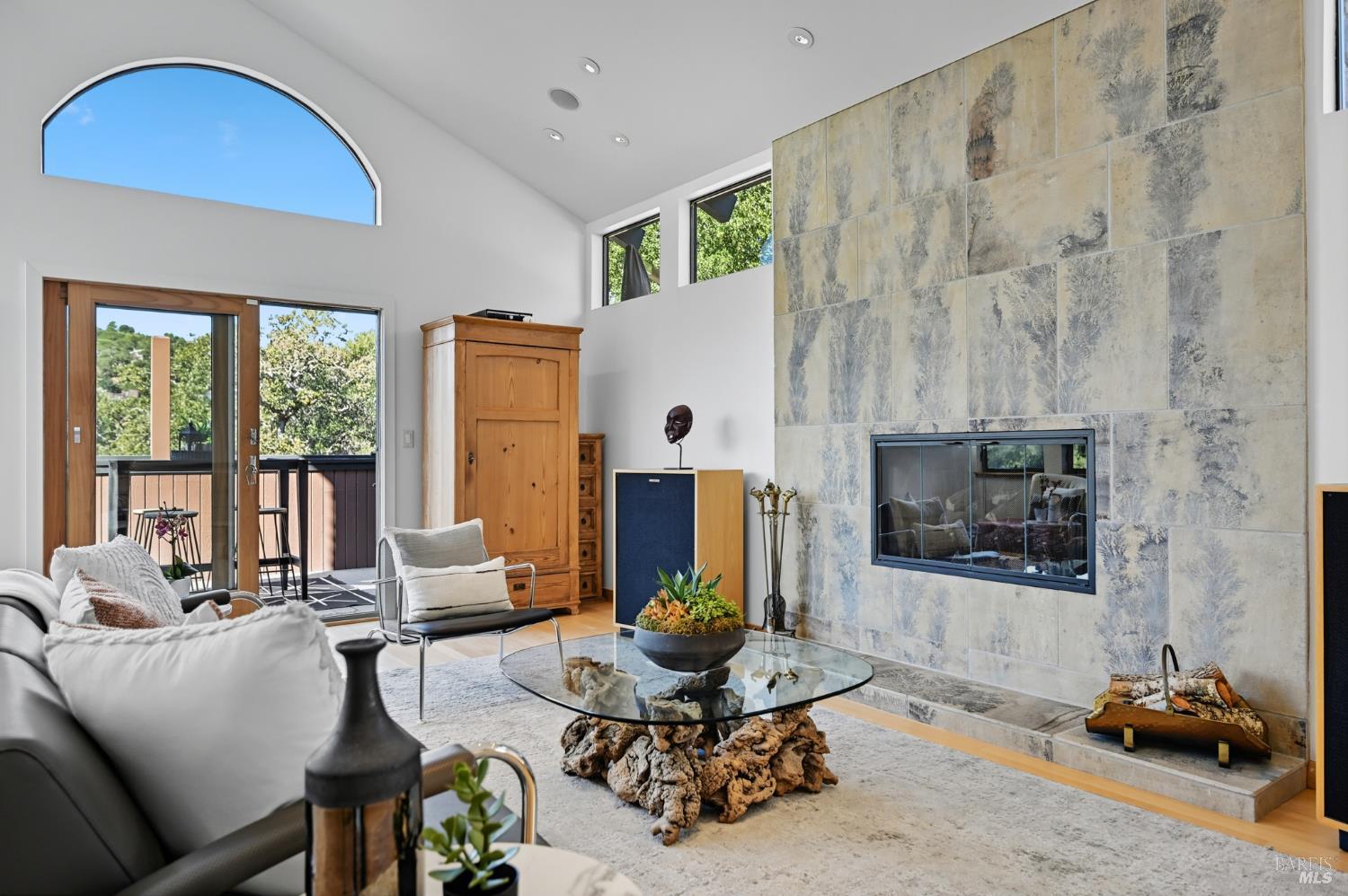 103 Holstein Road San Anselmo, CA 94960 - Photo 7 of 66 a living room with furniture and a fireplace