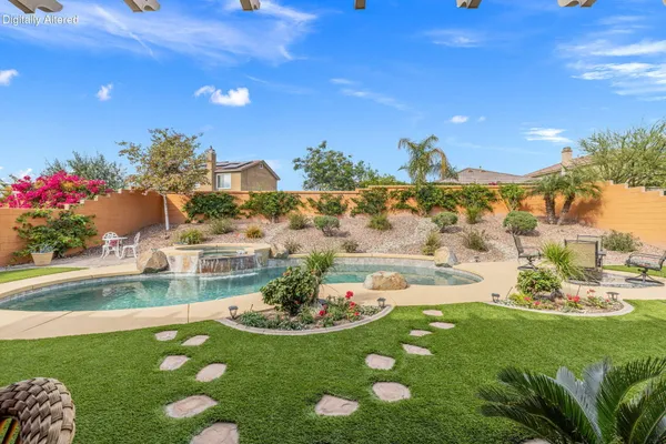 a view of a garden