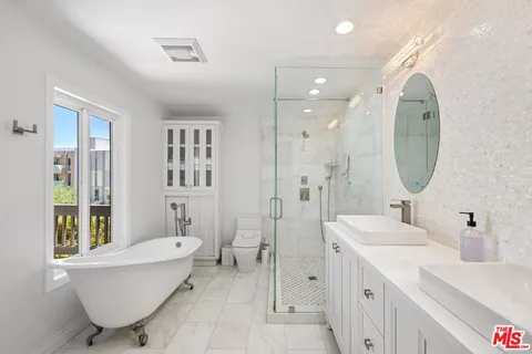 a view of a lake with houses