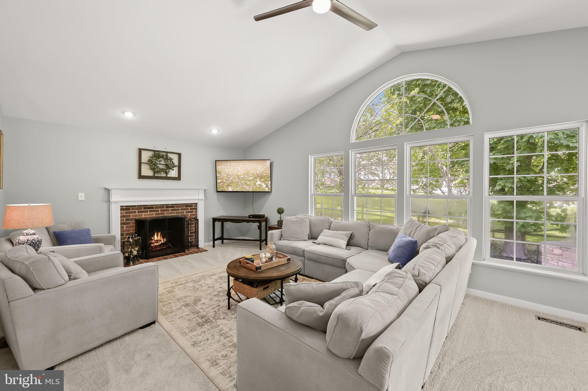 4374 Columbia Road Ellicott City, MD 21042 - Photo 20 of 73 Family Room | Cathedral Ceilings | Fireplace