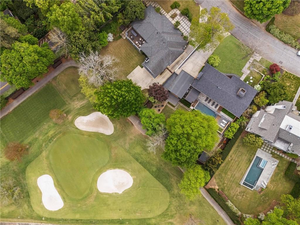1671 Friar Tuck Road Northeast Atlanta, GA 30309 - Photo 50 of 63 an aerial view of a swimming pool