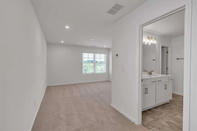 an empty room with a window