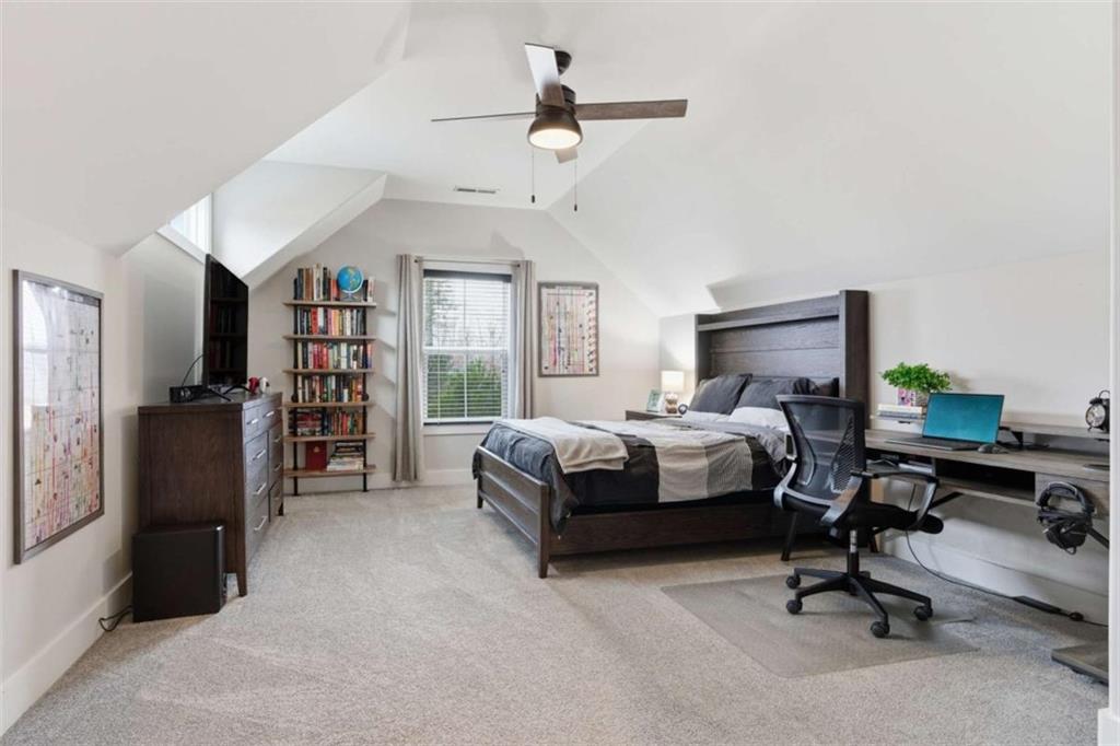 189 Waterview Circle Newnan, GA 30263 - Photo 43 of 83 a bedroom with a bed piano and a desk