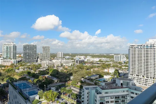 a view of city from balcony