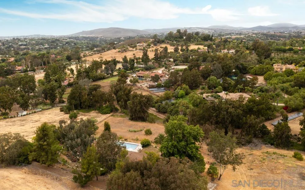 5460 La Crescenta Road Rancho Santa Fe, CA 92067 - Photo 26 of 27 an aerial view of residential house with parking space