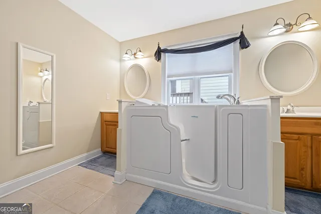 a view of a hallway with the door