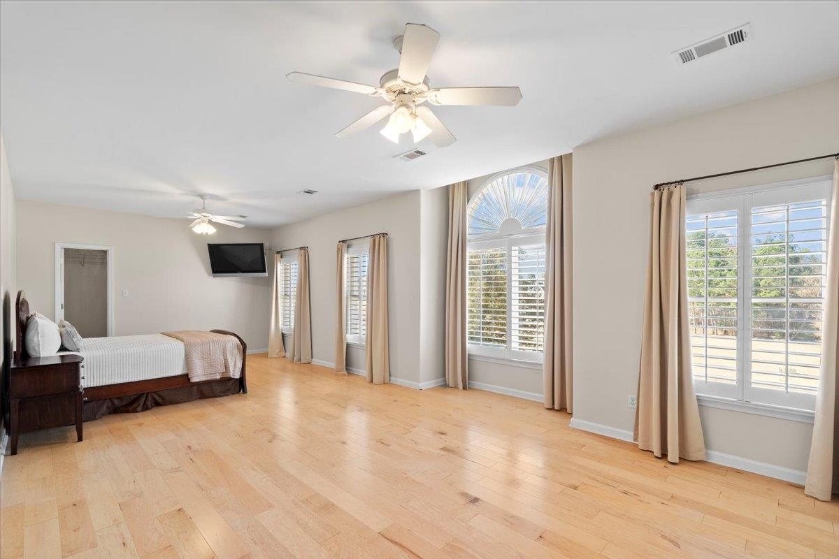 170 Jamerson Farm Road Collierville, TN 38017 - Photo 25 of 40 Bedroom with multiple windows, ceiling fan, and light wood-type flooring
