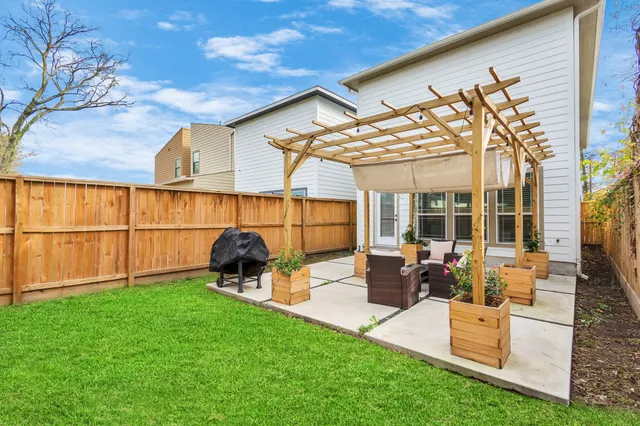 a outdoor space with patio area