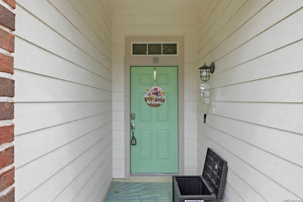 a view of front door of house