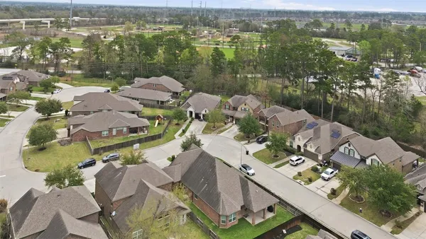 an aerial view of multiple house