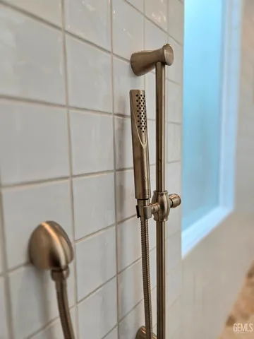 a close view of shower