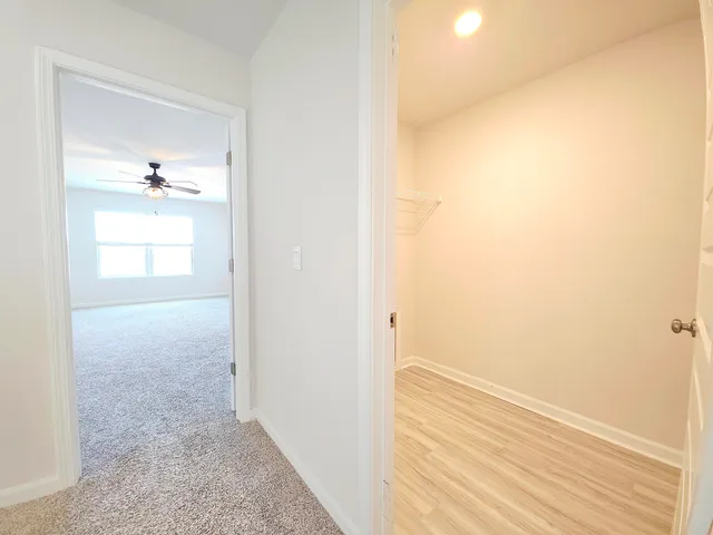 a view of a room that has a window