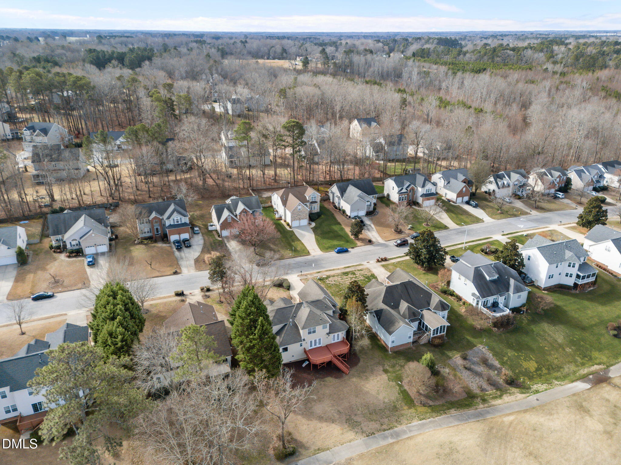 450 Seastone Street Raleigh, NC 27603 - Photo 34 of 47 an aerial view of a city with lots of residential buildings