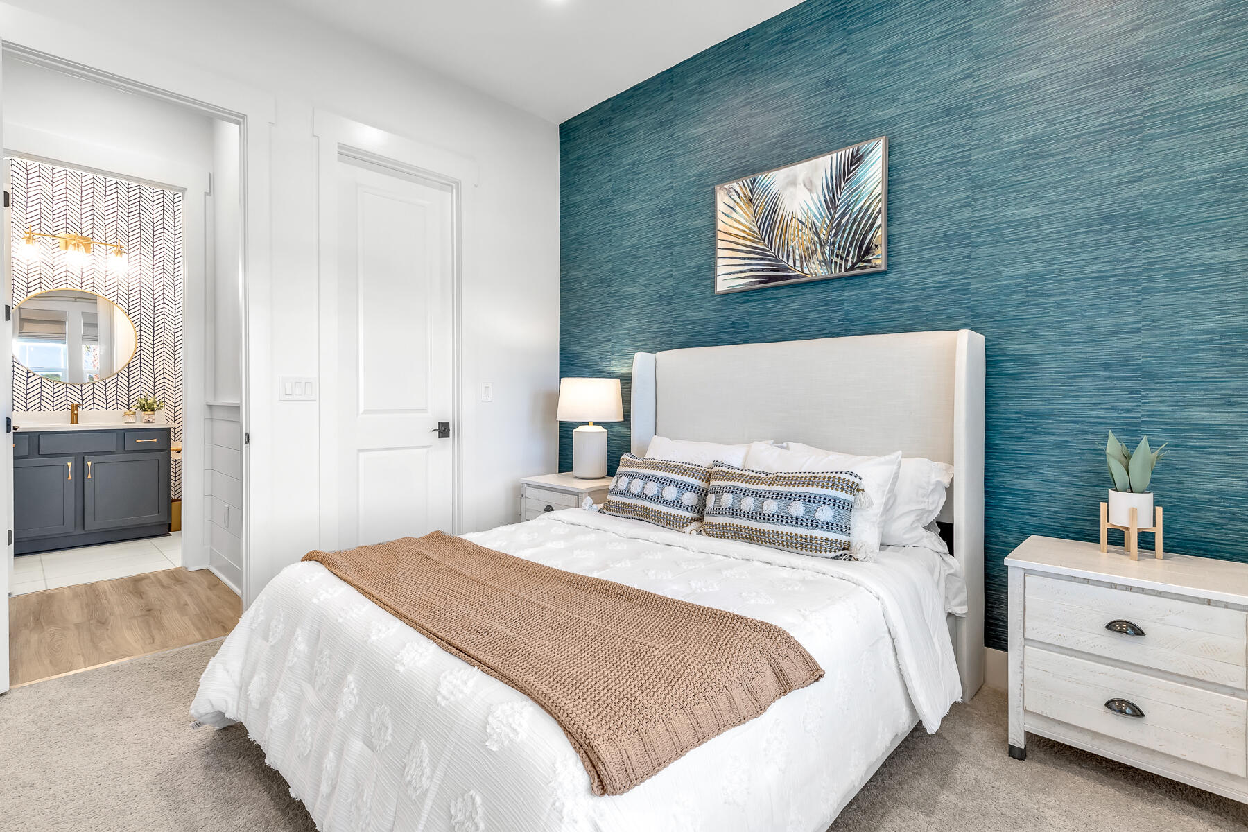 61 West Lafayette Rd Inlet Beach Inlet Beach, FL 32461 - Photo 29 of 76 a bedroom with a bed and a painting on the wall