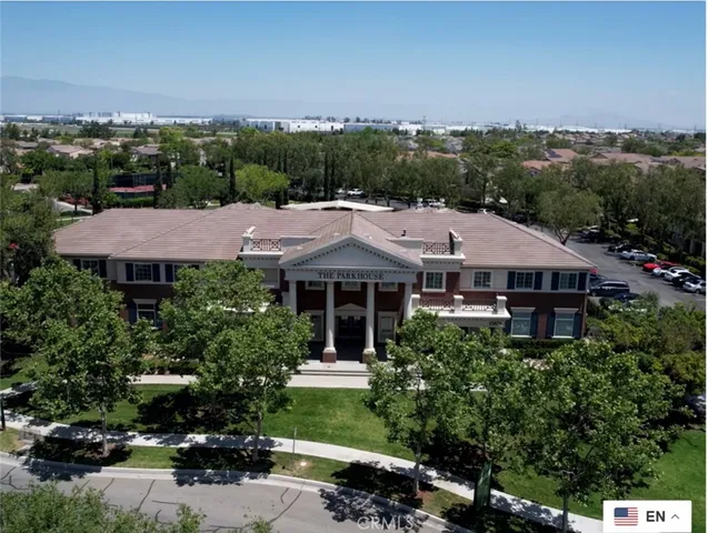 a front view of a building with street view