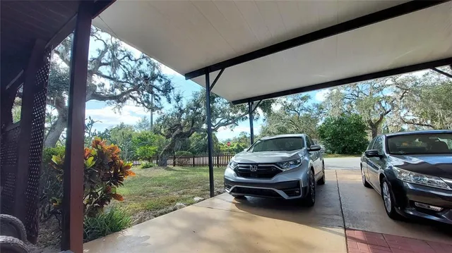 a car parked in front of a house