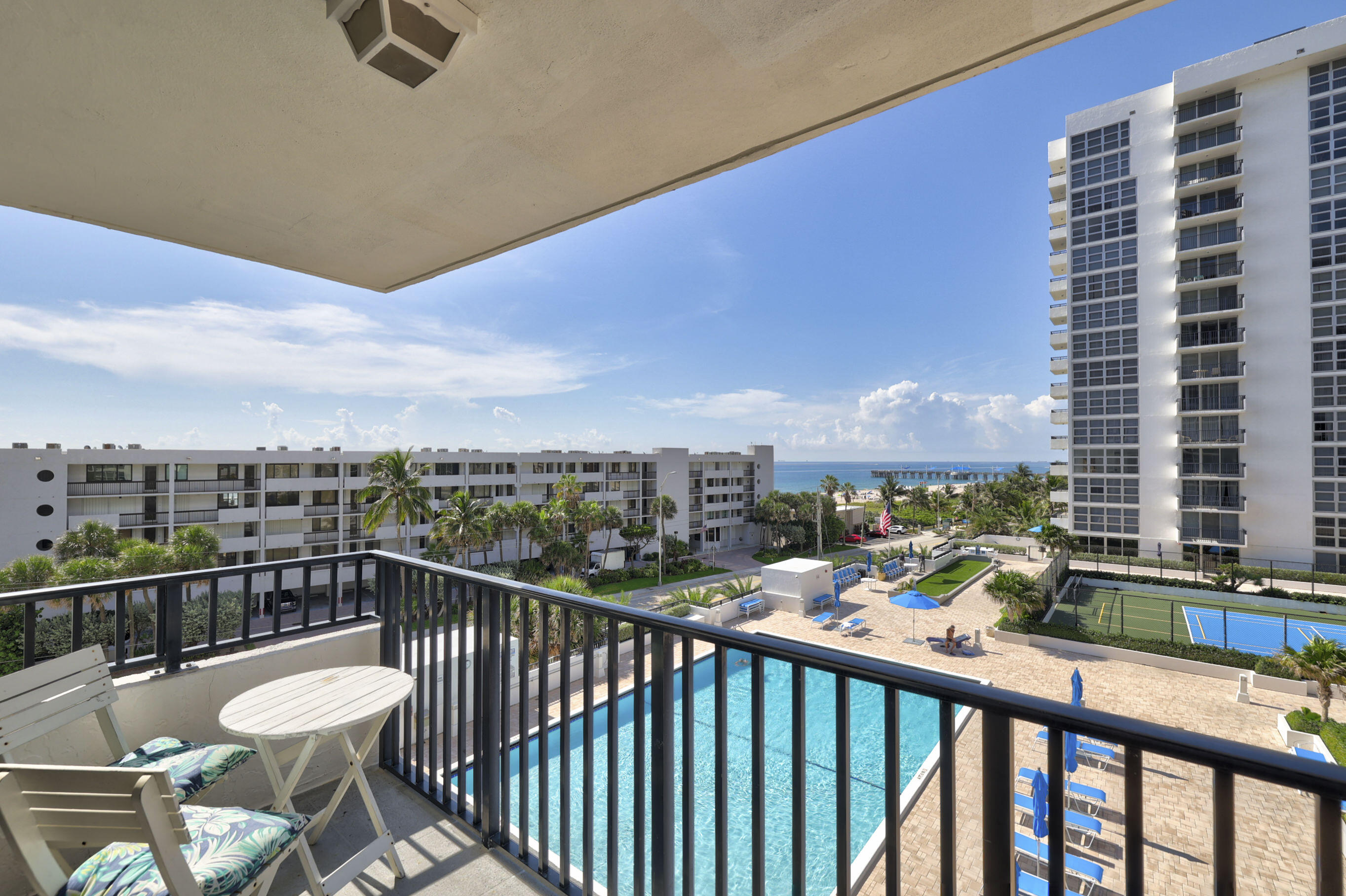 531 North Ocean Boulevard, Unit 710 Pompano Beach, FL 33062 - Photo 12 of 39 a view of a city from a balcony
