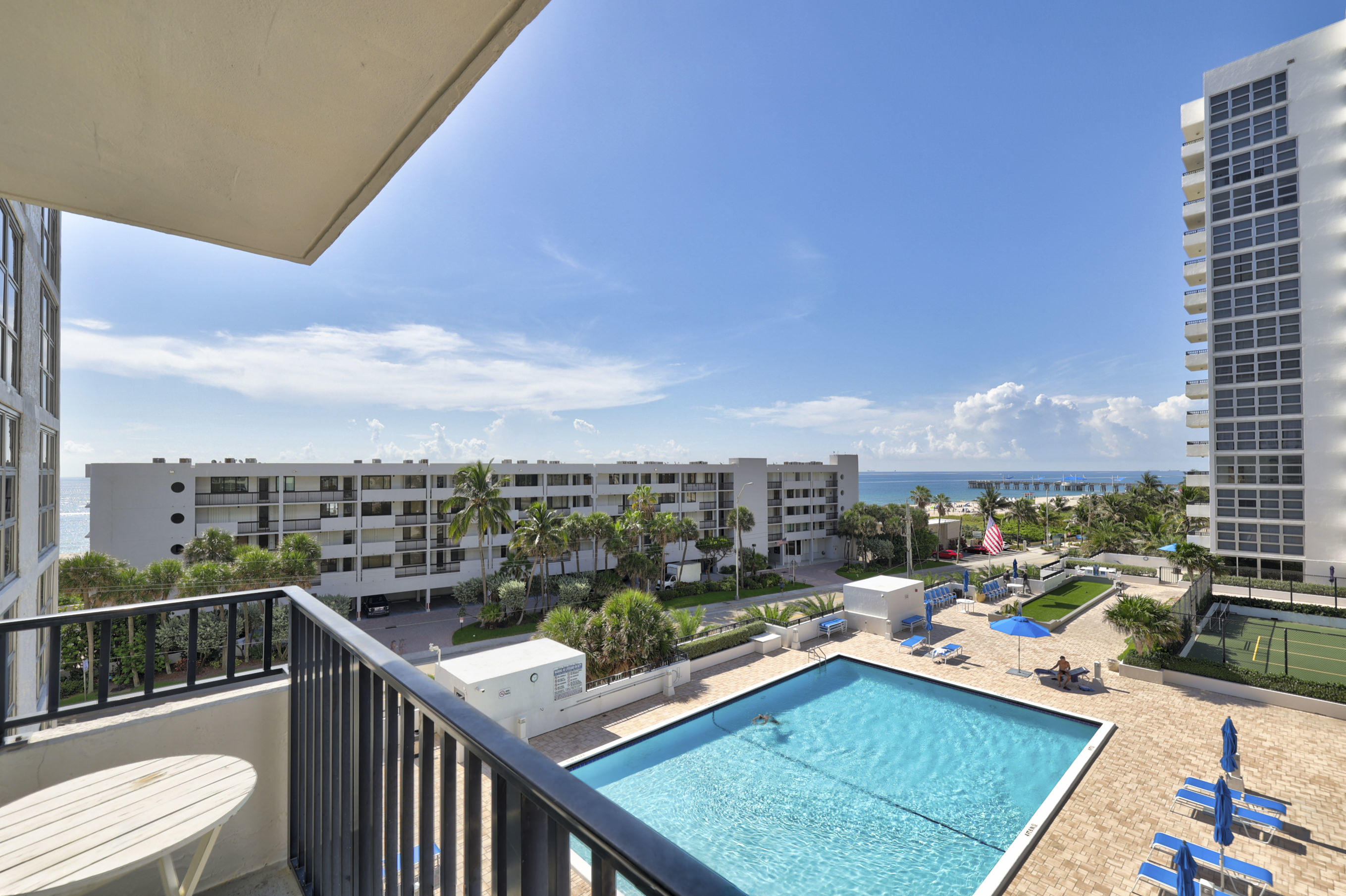 531 North Ocean Boulevard, Unit 710 Pompano Beach, FL 33062 - Photo 13 of 39 a view of a balcony with city view