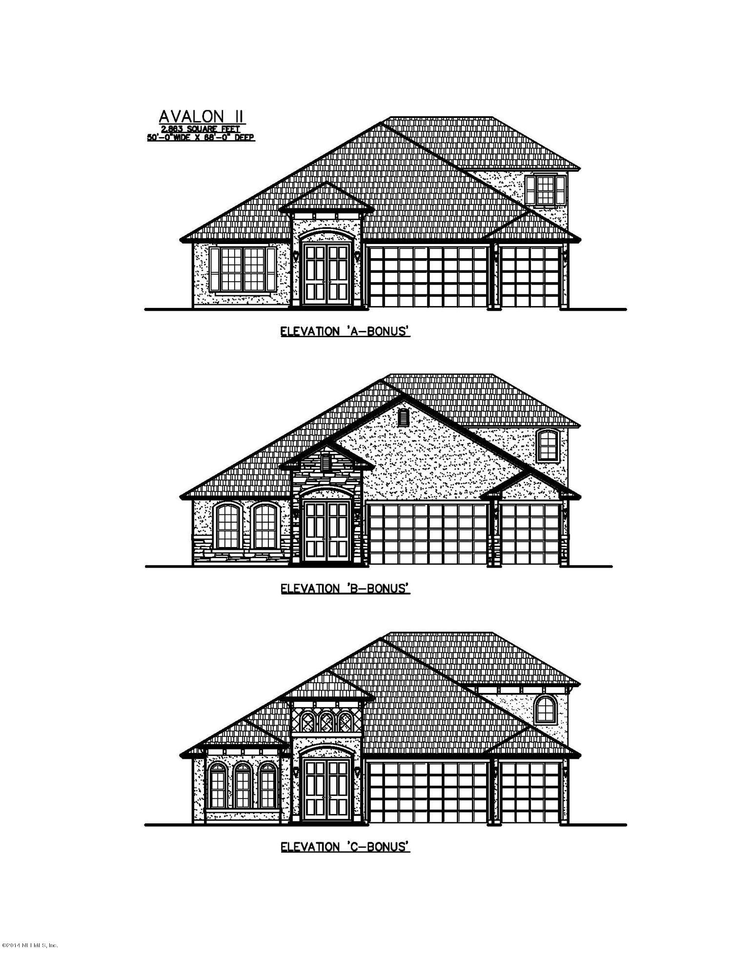 1820 Sugar Maple Road Fleming Island, FL 32003 - Photo 3 of 4 Avalon_II_SALES ELEVATIONS