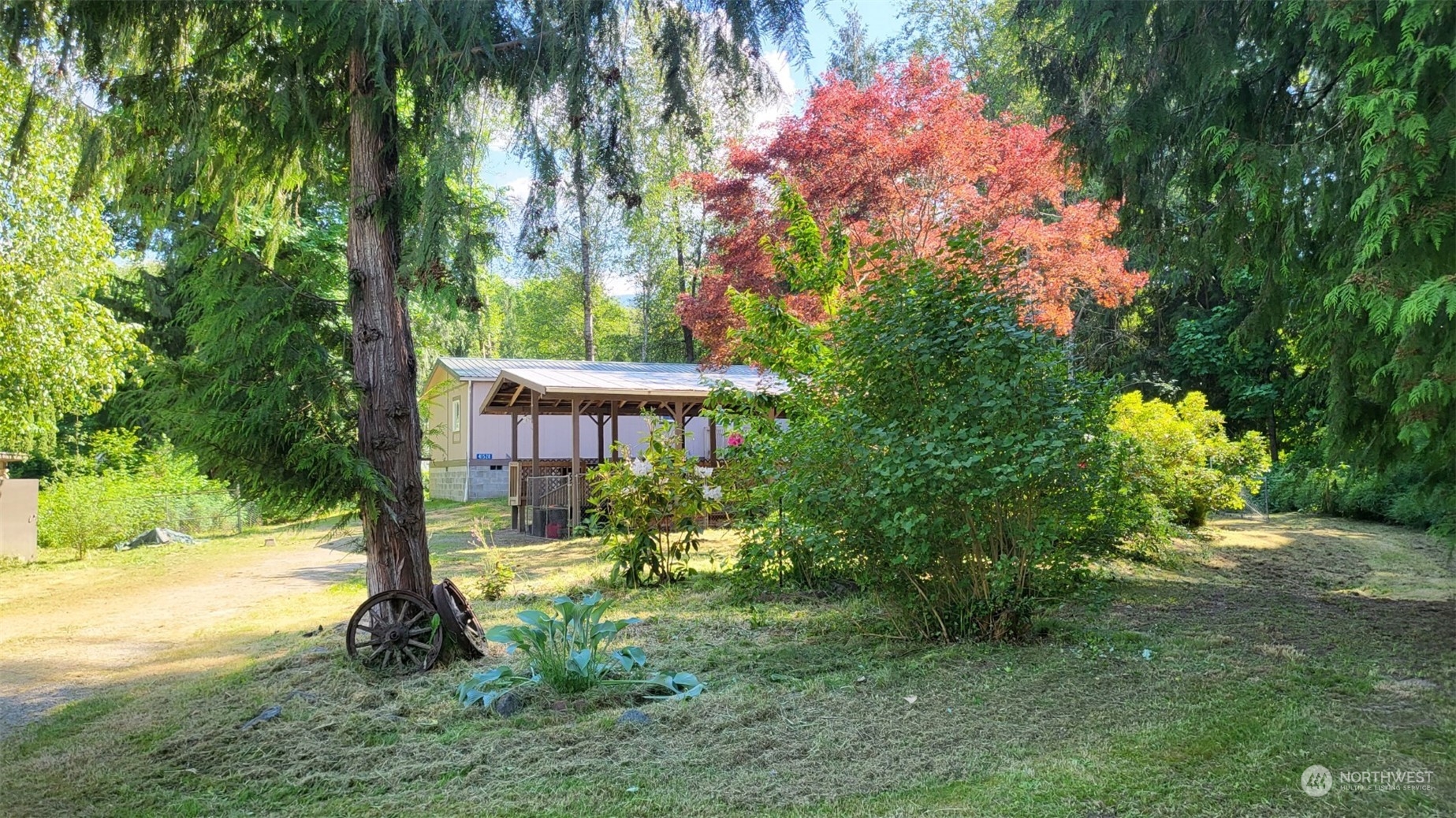 41528 Center Street Concrete, WA 98237 - Photo 1 of 25 a backyard of a house with lots of green space